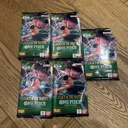One Piece OP12 Legacy of the Master Booster Pack English Trading Cards 5 packs - Image 1