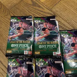 One Piece OP12 Legacy of the Master Booster Pack English Trading Cards 5 packs - Image 2