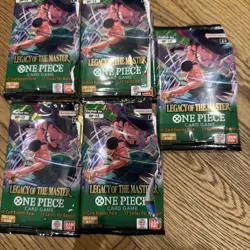 One Piece OP12 Legacy of the Master Booster Pack English Trading Cards 5 packs - Image 3