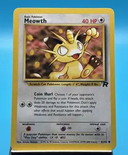 Meowth - 62/82 - Common - Team Rocket - Pokemon Card - NM - Image 1