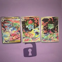 Pokemon TCG Mega Venusaur EX, Ivysaur, Bulbasaur Holo Card Lot MGN Set - Image 1