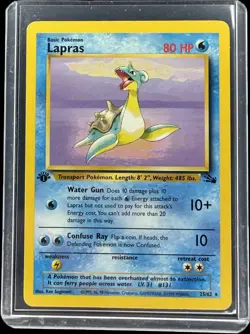 Lapras 1st Edition 25/62 Fossil 1999 WOTC Non-Holo Rare Pokemon Lightly Played - Image 1
