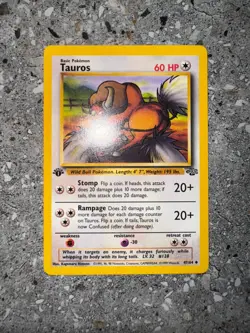 Pokemon TCG Cards 1st Edition Tauros 47/64 Jungle Uncommon - Image 3
