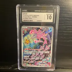 CGC 10 GEM MINT Japanese Pokemon 2023 Veluza 070/066 SV4K Art Rare - Image 1