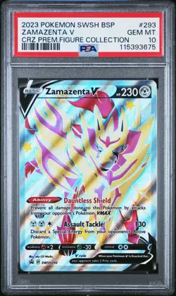 2023 POKEMON SWSH BLACK STAR PROMO #293 ZAMAZENTA V PSA 10 - Image 1