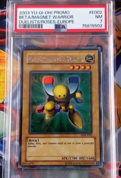 PSA 7 Yugioh Beta the Magnet Warrior DOR-E002 Prismatic Secret Rare - Image 1