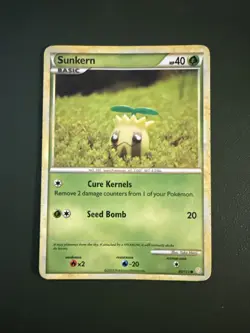 Sunkern 85/123 HP- Yuka Morii Clay Art - HeartGold SoulSilver Pokemon Card - Image 1