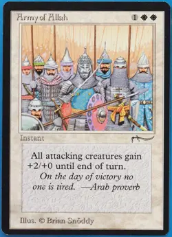Army of Allah (a Dark) Arabian Nights NM White Common CARD (509742) ABUGames - Image 1
