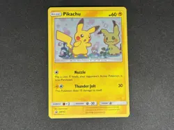 Pokemon Pikachu TCG Sun & Moon SM162 Holo Promo Card Double Swirl - Image 1