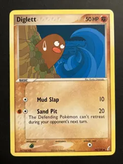 Pokemon TCG Diglett EX Crystal Guardians 50/100 Regular Common Card LP - Image 1