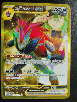N's Zoroark ex 189/159 Pokemon Card Journey Together Gold Secret Rare JTG NM - Image 1