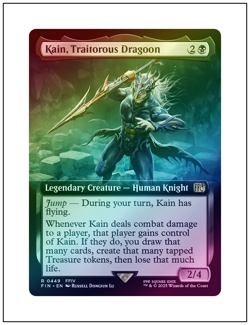 1x Kain, Traitorous Dragoon, Extended Art Foil, Magic MTG NM - Image 1
