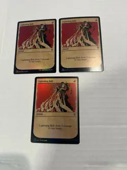Lightning Bolt FOIL X3 CLB MTG SHOWCASE Commander Legends Baldur's Gate 401 LC1 - Image 1