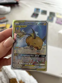 Pokemon TCG Raichu & Alolan Raichu-GX 221/236 English Near Mint Mint - Image 3