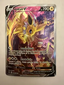 Jolteon v SWSH183 Pokemon TCG Sword & Shield Holo Black Star FRENCH LANGUAGE - Image 1