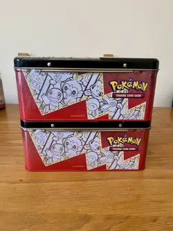 2x Pokemon Celebrations 25th Anniversary Collectors Chest Tin EMPTY Lunch Box - Image 3