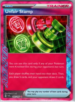 Unfair Stamp 165/167 SV06: Twilight Masquerade - Pokemon Card - NM - Image 1
