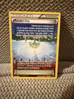Pokemon Trading Card Trainer Parallel City Stadium 145/162 2015 XY Breakthrough - Image 1