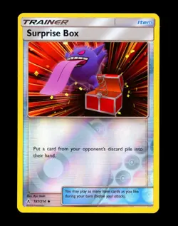 2019 Pokemon SURPRISE BOX Unbroken Bonds Set REVERSE HOLO Gengar Card 187/214 NM - Image 1