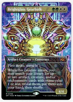 MTG Aetherdrift FOIL Borderless M Brightglass Gearhulk #0348 - Image 1