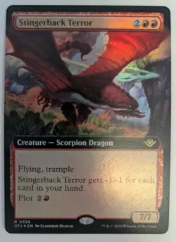 Stingerback Terror (Extended Art) Outlaws of Thunder Junction Foil - MTG RARE - Image 1
