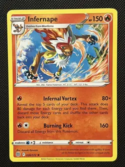 Pokemon Brilliant Stars - Infernape - 026/172 - Non Holo Rare - M/NM - Image 2