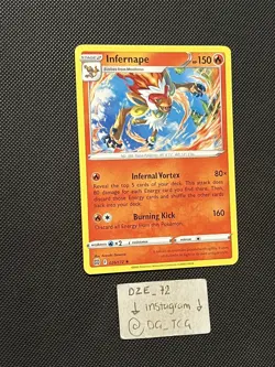 Pokemon Brilliant Stars - Infernape - 026/172 - Non Holo Rare - M/NM - Image 3