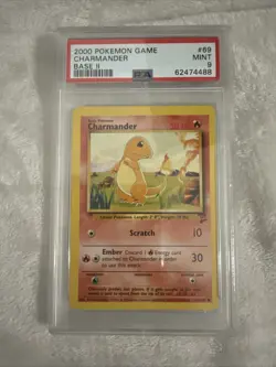 Pokemonkarte Charmander PSA 9 Mint Base Set Englisch - Image 1