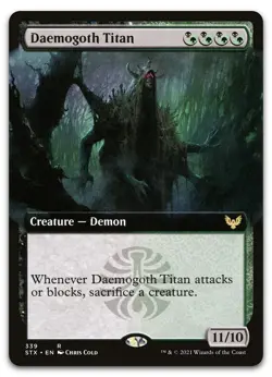 Daemogoth Titan (Extended Art) #339 (NM) Strixhaven STX Magic MTG - Image 1
