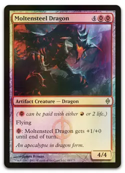 Moltensteel Dragon #88 (Foil) (LP) New Phyrexia NPH Magic MTG - Image 1