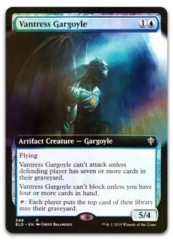 Vantress Gargoyle (Extended Art) #349 (Foil) NM Throne of Eldraine ELD Magic MTG - Image 1