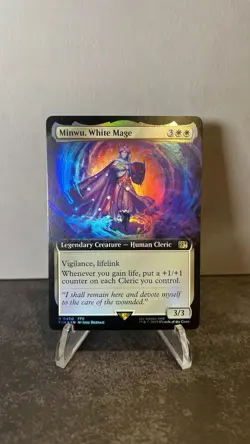 MTG Minwu, White Mage 430 Extended Art Foil Universes Beyond: Final Fantasy FIN - Image 1