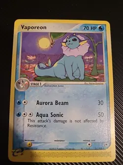 Vaporeon 25/100 - Pokemon TCG EX Sandstorm Ereader Rare Non Holo Vintage NM - Image 1