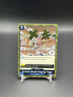 Gravity Blade Raging Tiger Wings of the Captain #OP06-058 One Piece TCG NM - Image 1