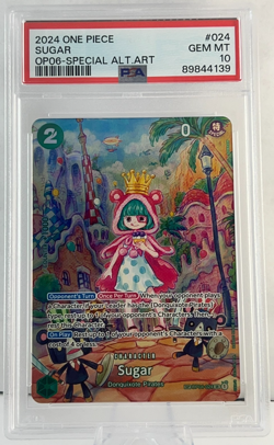 One Piece English Sugar 2024 Special Alt Art OP04 #024 PSA 10 - Image 1
