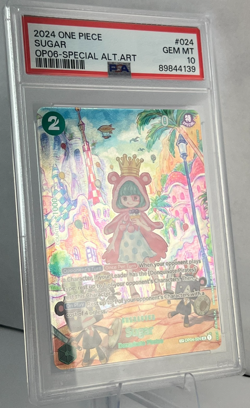 One Piece English Sugar 2024 Special Alt Art OP04 #024 PSA 10 - Image 2