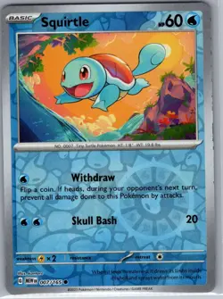 Squirtle - 007/165 Reverse Holo SV: Scarlet & Violet 151 - Pokemon Card - NM - Image 1