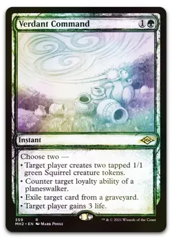 Verdant Command (Showcase) #359 (Foil) (NM) Modern Horizons 2 MH2 Magic MTG - Image 1