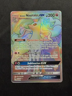 Pokemon - Alolan Ninetales GX Secret Rare 225/214 - Lost Thunder LP - Image 1
