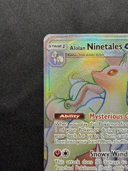 Pokemon - Alolan Ninetales GX Secret Rare 225/214 - Lost Thunder LP - Image 2