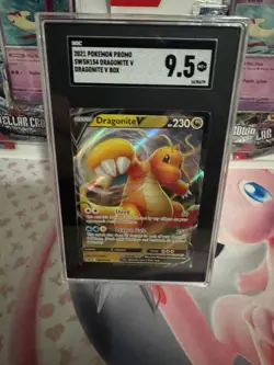 Pokemon Black Star Promo Dragonite V SWSH154 SGC 9.5 - Image 1