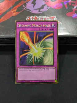 Storming Mirror Force PGL3-EN099 Premium Gold: Infinite Gold 1st Edition LP - Image 1