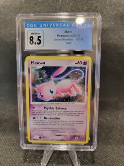 CGC 8.5 Holo Bleed Mew 2007 Secret Wonders 15/132 Holo Pokemon Card - Image 1