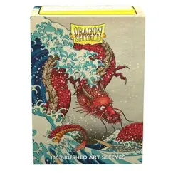 Dragon Shield 100 Standard Deck Card Game Sleeves Art Matte The Great Wave - Image 1