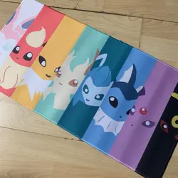 Eeveelutions Rubber Playmat Play Mat For Tcg Trading Card Game Pokemon Cards - Image 1