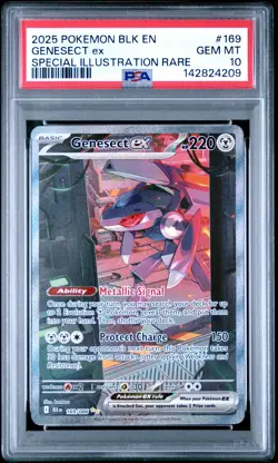 2025 POKEMON BLK EN-BLACK BOLT SPECIAL ILLUSTRATION RARE #169 GENESECT EX PSA 10 - Image 1