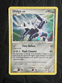Pokemon TCG *1.5 SWIRL* Dialga 1/130 Diamond and Pearl Holo (English) - NM(-) - Image 3