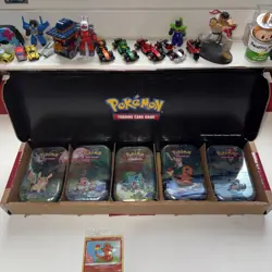 Pokemon TCG: Kanto Friends Mini Tin 5-Pack Bundle - Image 1