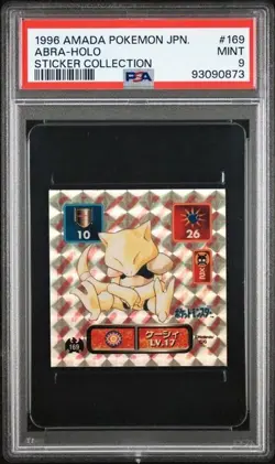 1996 Amada Pokemon JPN. Abra-Holo Sticker Collection PSA 9 - Image 1