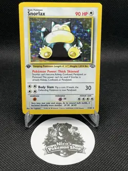 Pokemon TCG Snorlax 11/64 Jungle 1st Edition Holo Rare 90HP Basic Body Slam - Image 1
